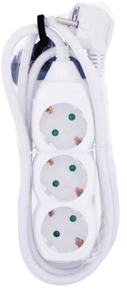 Emos P0321R 3 aljzat 1,5méter 1,5mm2 fehér hosszabbító