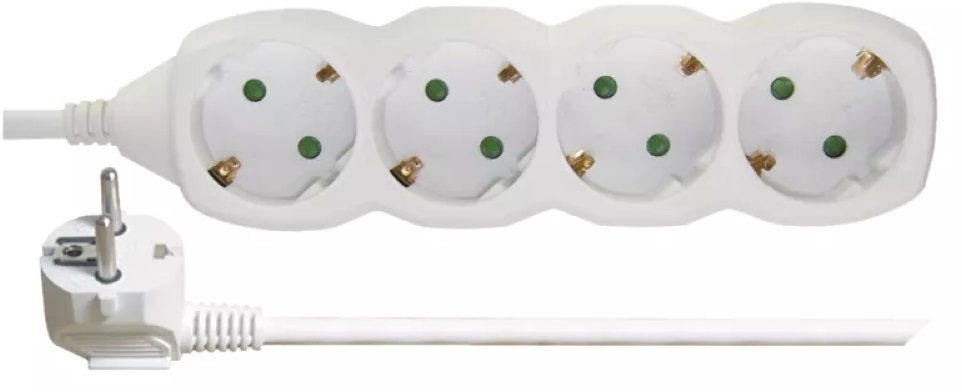 Emos P0423R 4 aljzat 3méter 1,5mm2 fehér hosszabbító