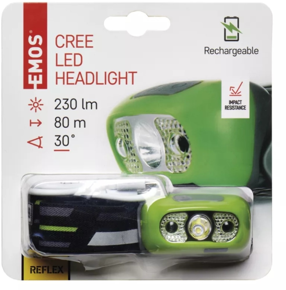 Emos P3534 CREE LED 230lm tölthető fejlámpa