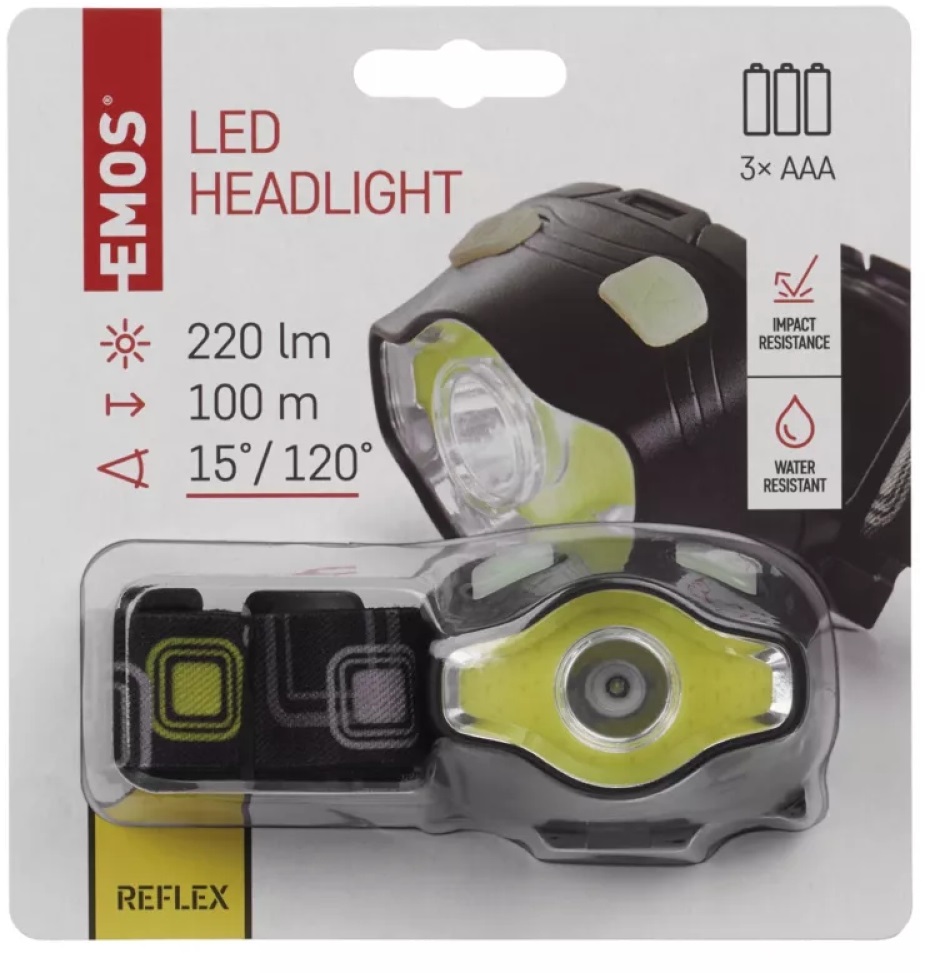 Emos P3536 COB LED 220lm tölthető fejlámpa