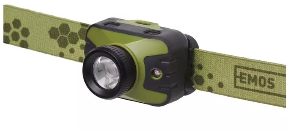 Emos P3539 CREE LED + 2x piros LED 330lm 3xAAA fejlámpa