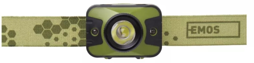 Emos P3539 CREE LED + 2x piros LED 330lm 3xAAA fejlámpa