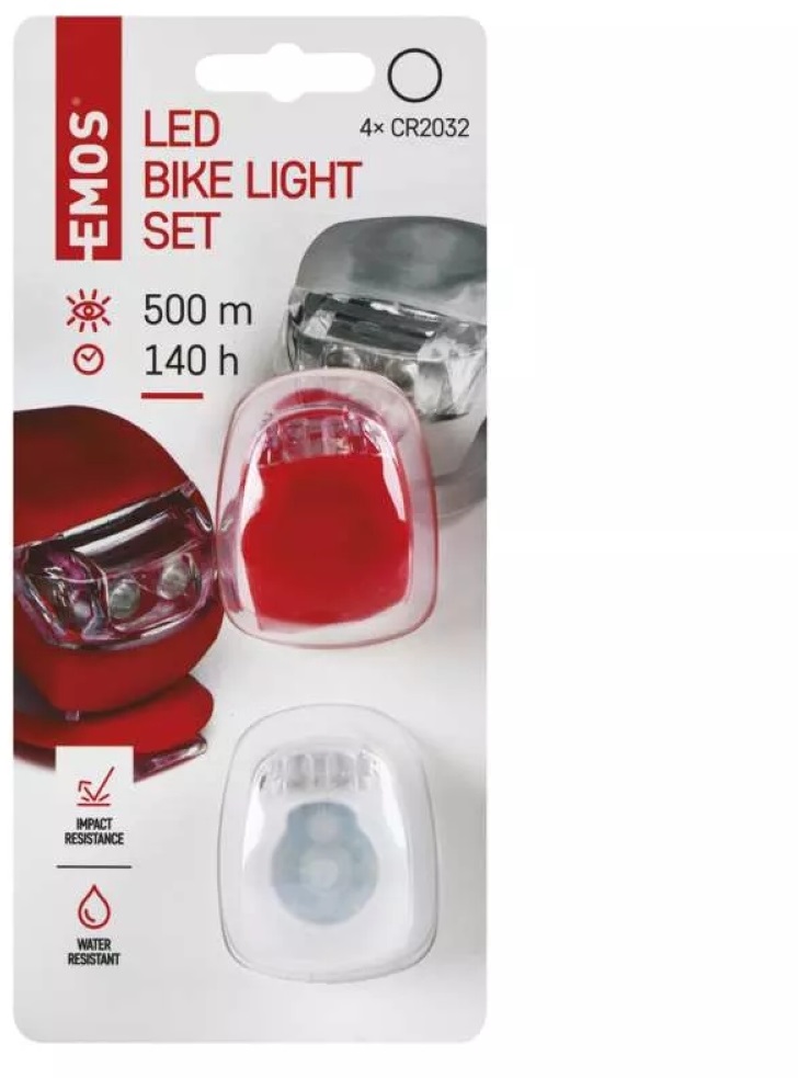 Emos P3921 10lm 2db-os fehér/piros LED kerékpárlámpa szett