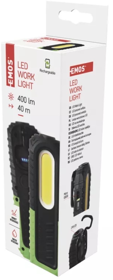 Emos P4531 COB LED 400lm akkumulátoros lámpa