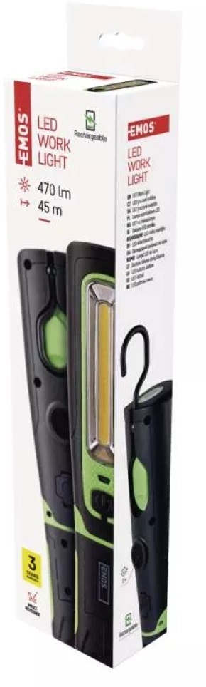 Emos P4532 COB+CREE LED 470lm akkumulátoros szerelőlámpa