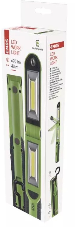 Emos P4535 COB LED 670lm akkumulátoros szerelőlámpa