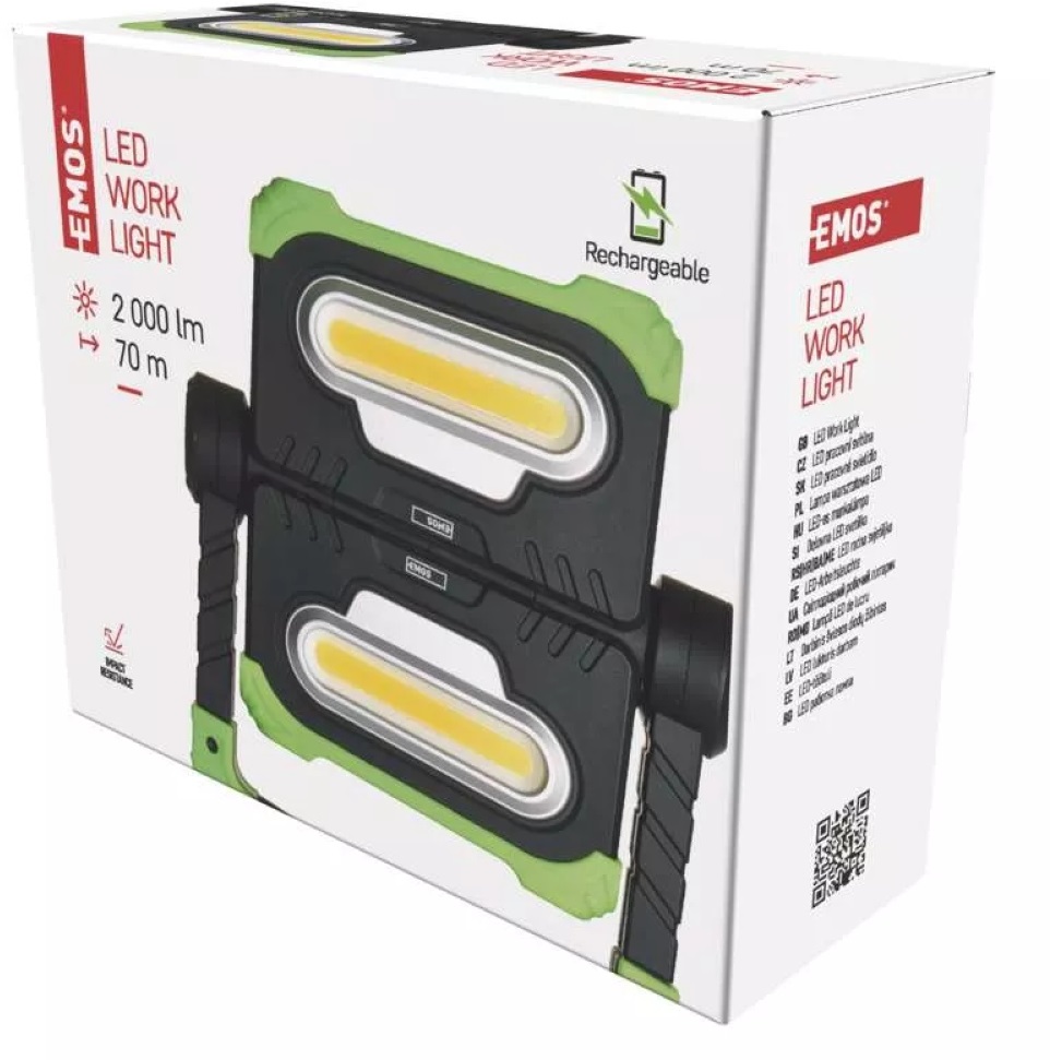 Emos P4536 COB LED 2000lm akkumulátoros szerelőlámpa