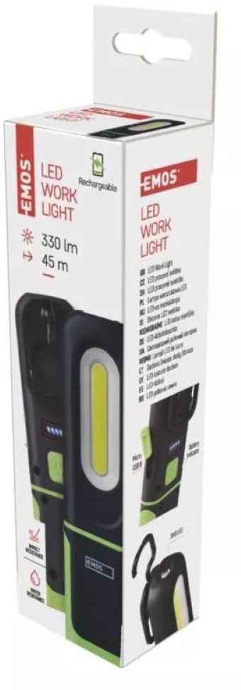Emos P4537 COB + SMD LED 330lm akkumulátoros lámpa