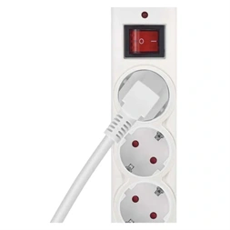 Emos P54213 1,5m 380J SCHUKO 3 csatlakozós fehér túlfeszültség védett elosztó