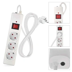 Emos P54213 1,5m 380J SCHUKO 3 csatlakozós fehér túlfeszültség védett elosztó