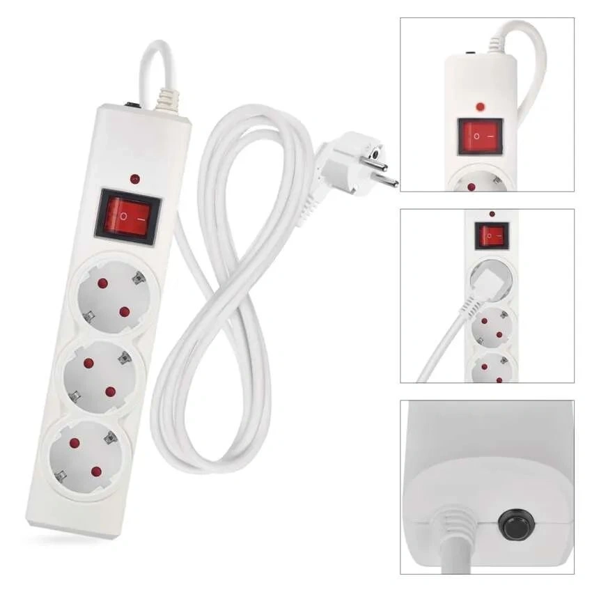 Emos P54213 1,5m 380J SCHUKO 3 csatlakozós fehér túlfeszültség védett elosztó