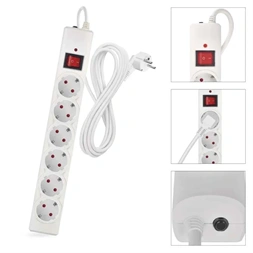 Emos P54216 3m 380J SCHUKO 6 csatlakozós fehér túlfeszültség védett elosztó