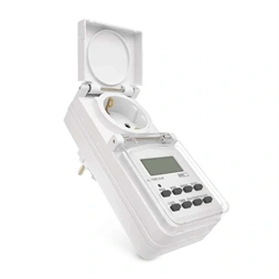 Emos P5525N IP44 kültéri fehér digitális kapcsoló aljzat