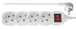 Emos P1422 4 aljzat 2méter 1mm2 kapcsolós fehér elosztó