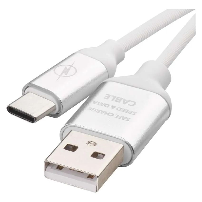 Emos SM7025W USB-A 2.0 / USB-C 2.0, 1 m, fehér töltő- és adatkábel