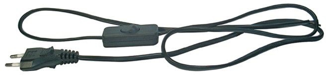 Emos S09272 Flexo 2 méter 2x0,75mm2 fekete szerelhető kapcsolós kábel