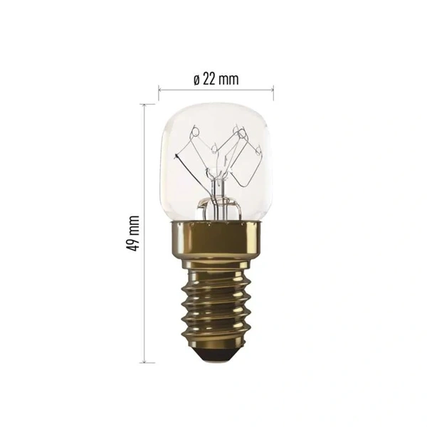 Emos T22 300°C 15W 58lm E14 WW+ sütő izzó