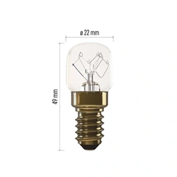 Emos T22 300°C 15W 58lm E14 WW+ sütő izzó