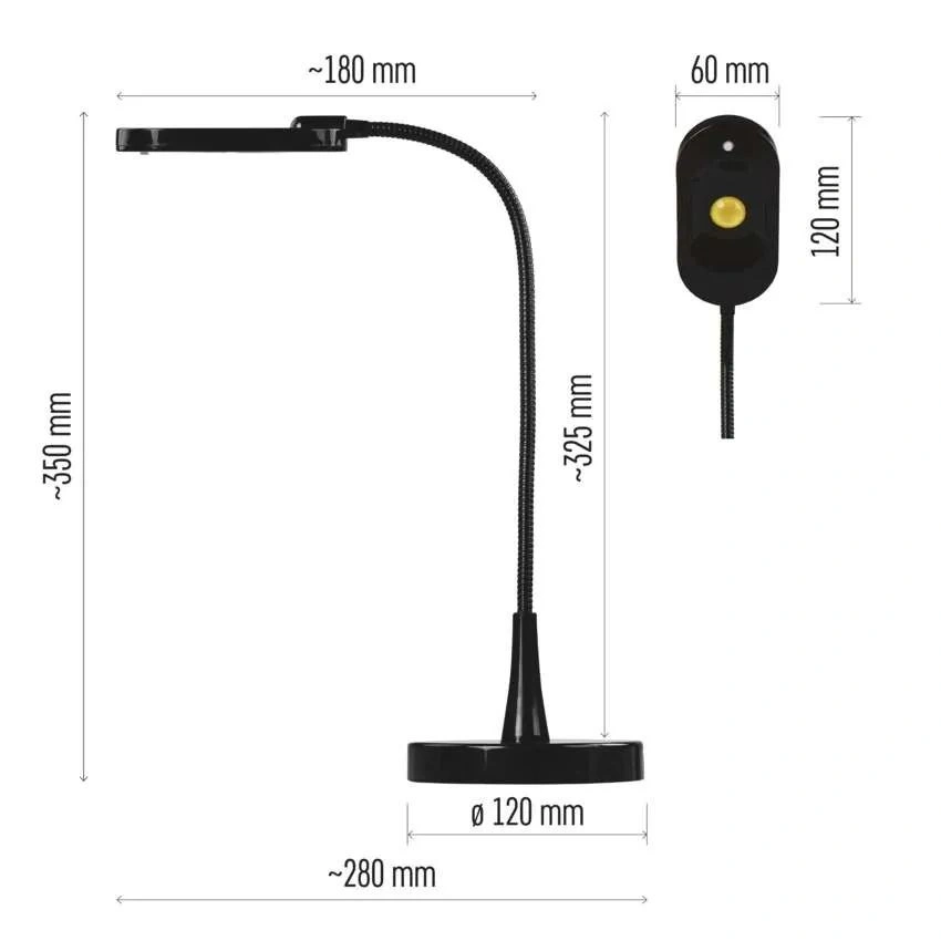 Emos Z7523B fekete LED asztali lámpa