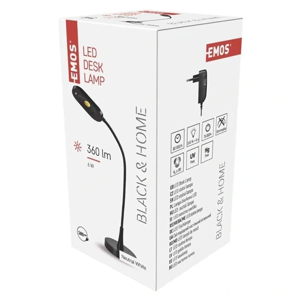 Emos Z7523B fekete LED asztali lámpa