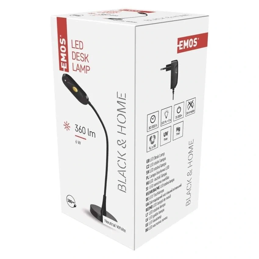 Emos Z7523B fekete LED asztali lámpa