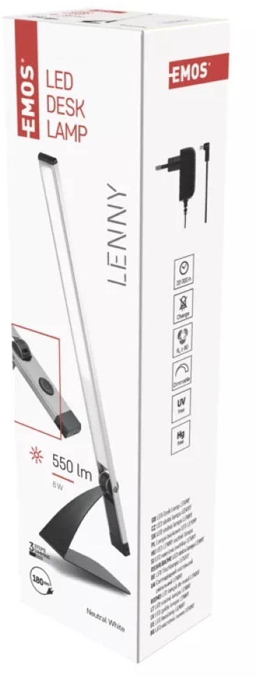Emos Z7608S Lenny 550lm szabályozható ezüst LED asztali lámpa