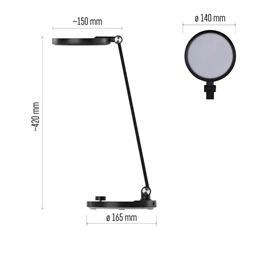 Emos Z7628B Charles fekete LED asztali lámpa