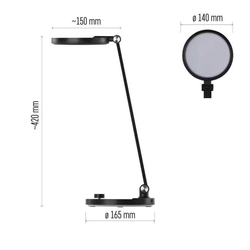 Emos Z7628B Charles fekete LED asztali lámpa