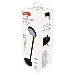 Emos Z7628B Charles fekete LED asztali lámpa