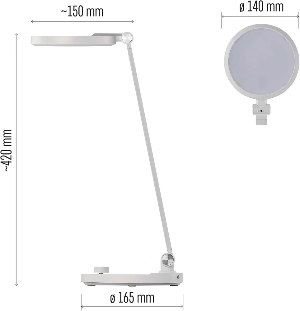 Emos Z7628W Charles fehér LED asztali lámpa