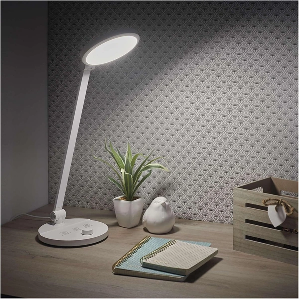 Emos Z7628W Charles fehér LED asztali lámpa