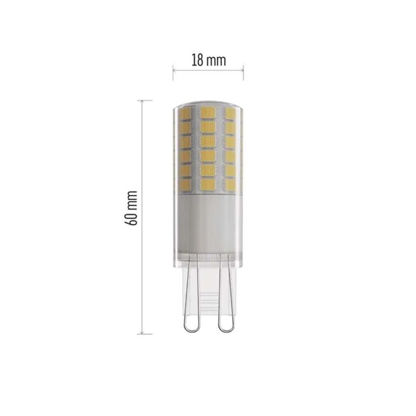 Emos ZQ9125D 4,2W (40W)/470 lm/meleg fehér/dimmelhető Classic JC /G9 LED izzó