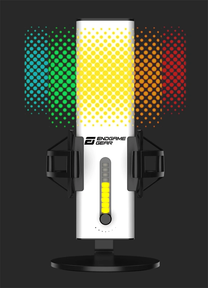Endgame Gear XSTRM RGB kardioid kondenzátor USB fehér mikrofon