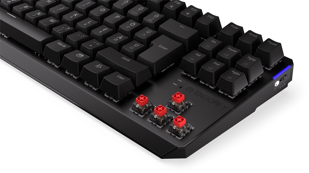 Endorfy Thock TKL HU Kailh Box Red Switch vezeték nélküli billentyűzet (Újszerű)