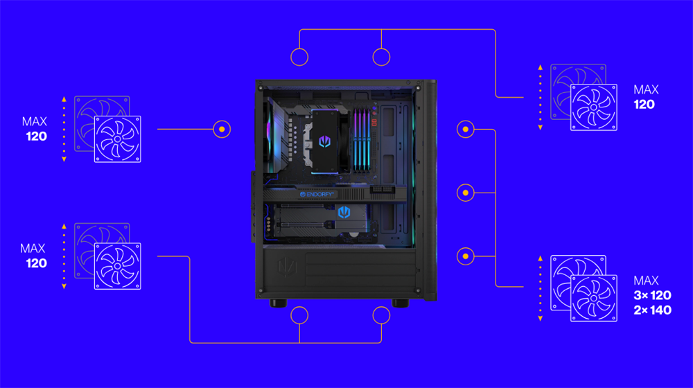 Endorfy Ventum 200 ARGB ATX ház (Újracsomagolt)