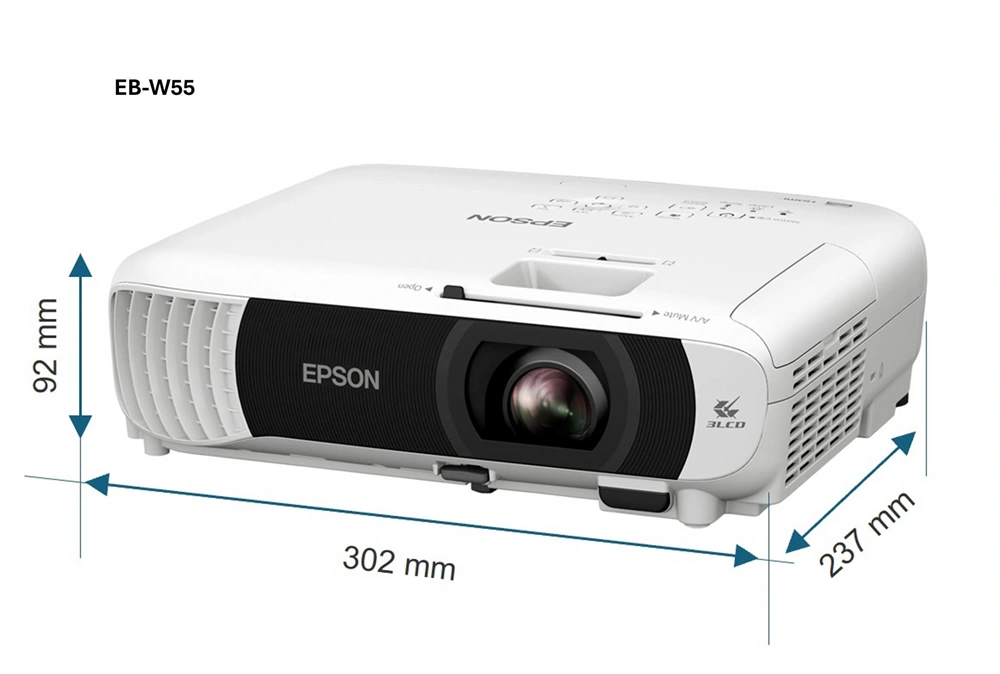 Epson EB-W55 WXGA 4000L HDMI/USB/WiFi 3LCD projektor