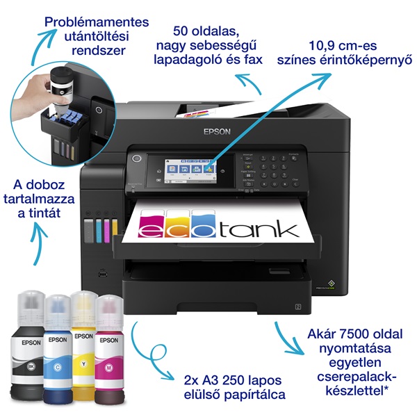 Epson EcoTank L15150 A3+ színes tintasugaras multifunkciós nyomtató