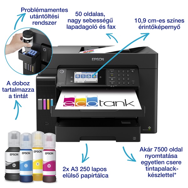 Epson EcoTank L15160 A3+ színes tintasugaras multifunkciós nyomtató