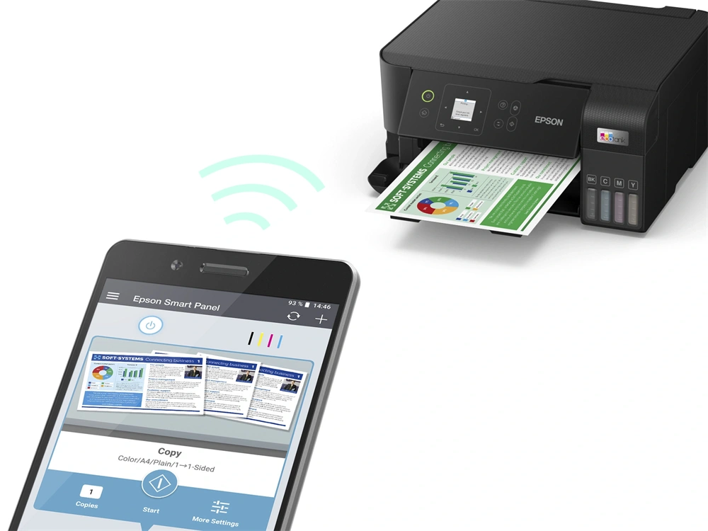 Epson EcoTank L3560 színes nyomtató MFP, WiFi/USB, 6600/5900 oldal tinta a dobozban
