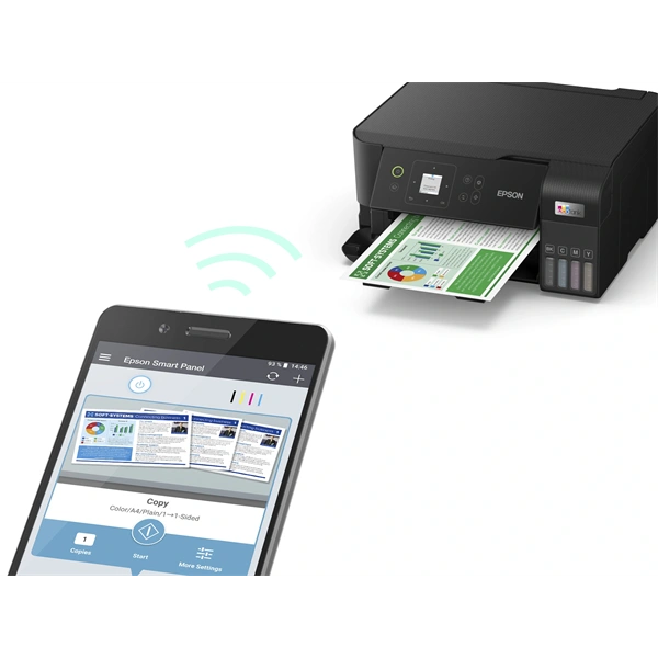 Epson EcoTank L3560 színes nyomtató MFP, WiFi/USB, 6600/5900 oldal tinta a dobozban