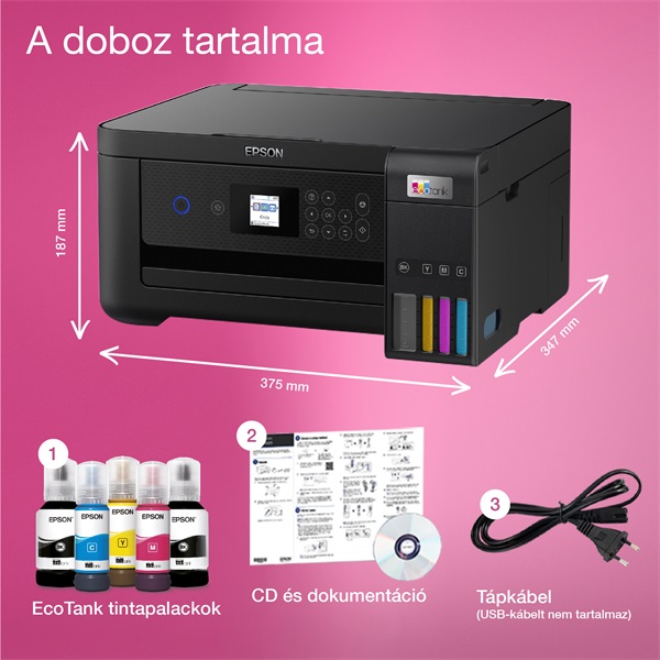 Epson EcoTank L4260 színes tintasugaras fekete multifunkciós nyomtató