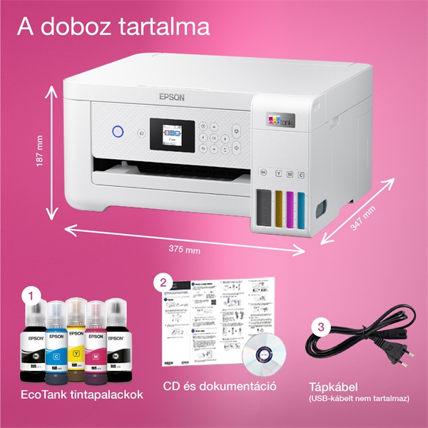 Epson EcoTank L4266 színes tintasugaras fehér multifunkciós nyomtató