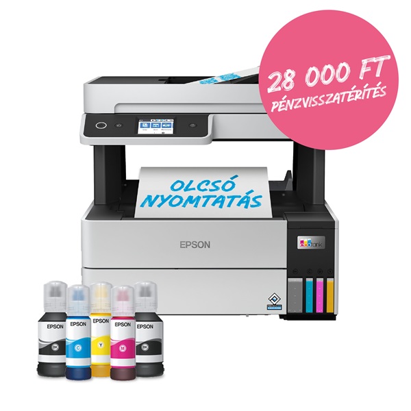 Epson EcoTank L6460 színes nyomtató MFP, Duplex, WiFi/USB/LAN, 13 000/5200 oldal tinta a dobozban