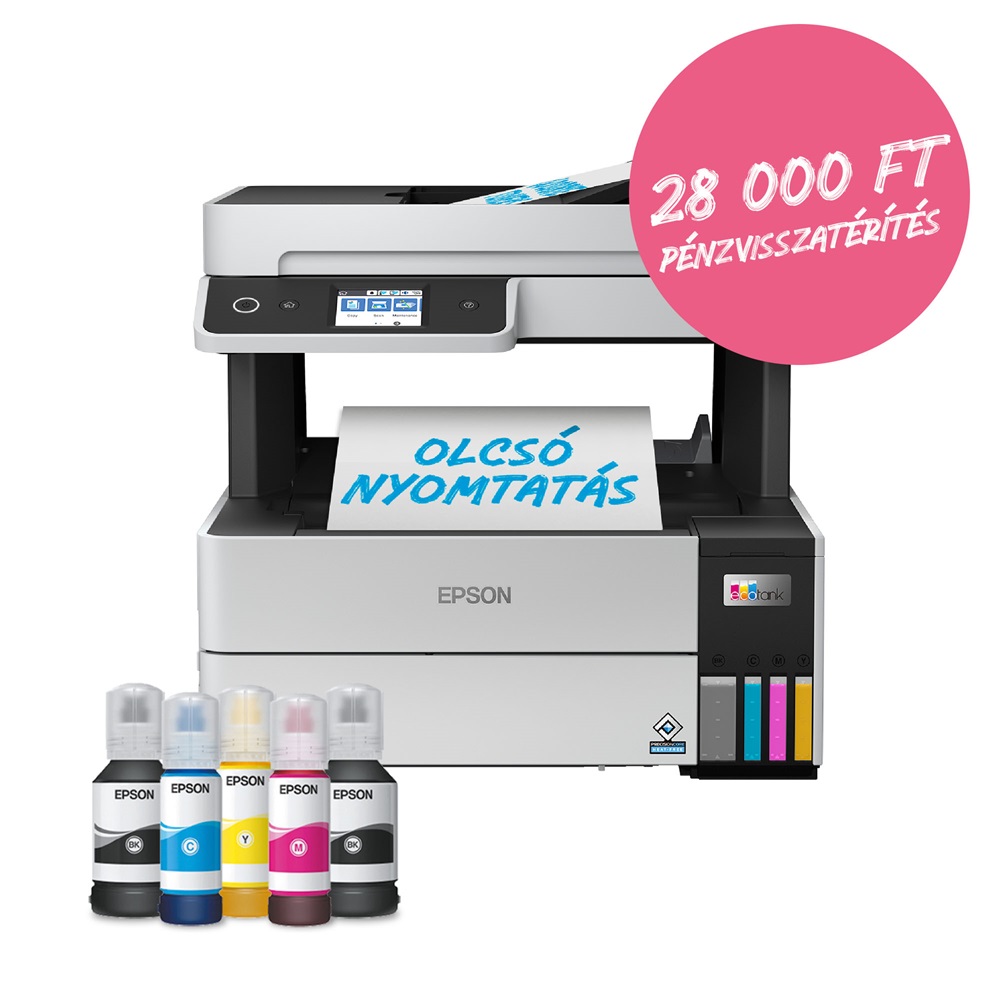 Epson EcoTank L6460 színes nyomtató MFP, Duplex, WiFi/USB/LAN, 13 000/5200 oldal tinta a dobozban