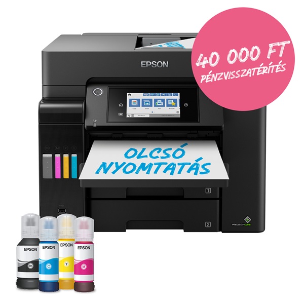 Epson EcoTank L6570 színes nyomtató MFP, Duplex, WiFi/USB/LAN, 8100/6500 oldal tinta a dobozban