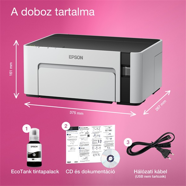 Epson EcoTank M1100 A4 mono tintasugaras egyfunkciós nyomtató