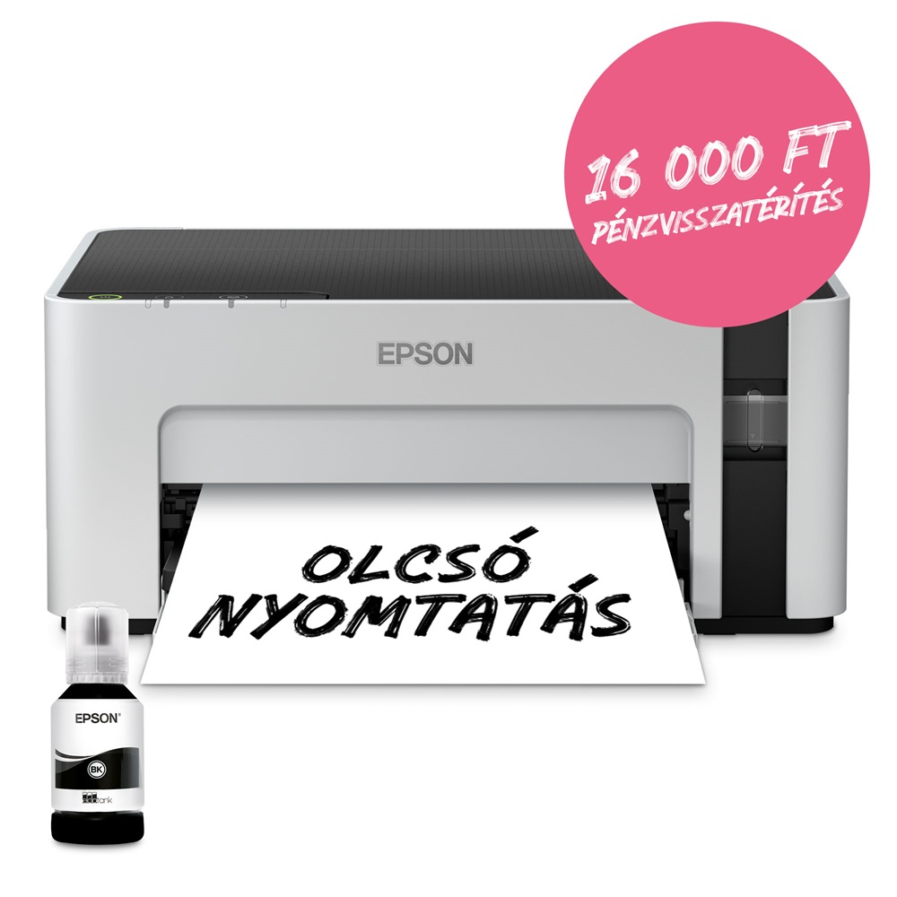 Epson EcoTank M1100 mono nyomtató USB, 5000 oldal tinta a dobozban