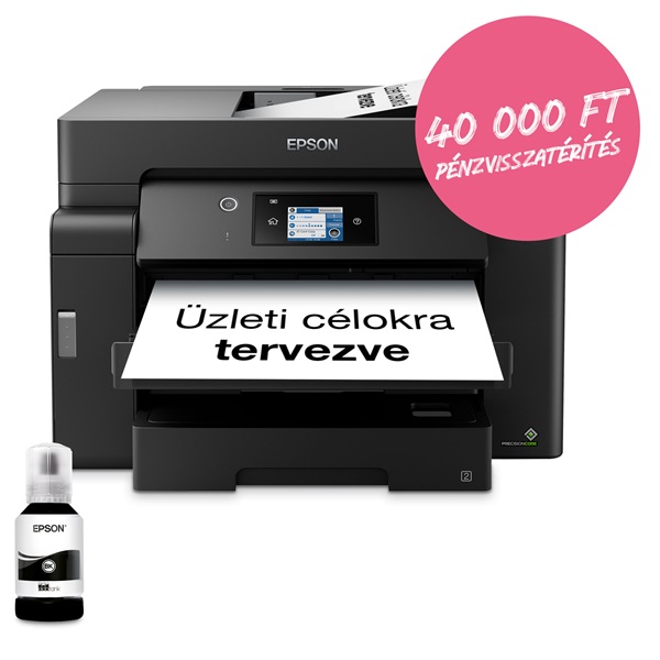 Epson EcoTank M15140 A3 mono nyomató MFP, Duplex, WiFi/USB/LAN, 4500 oldal tinta a dobozban
