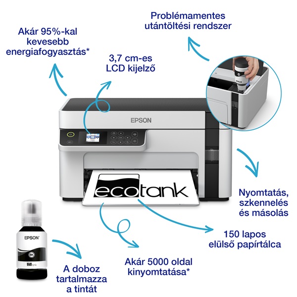 Epson EcoTank M2120 mono tintasugaras multifunkciós nyomtató