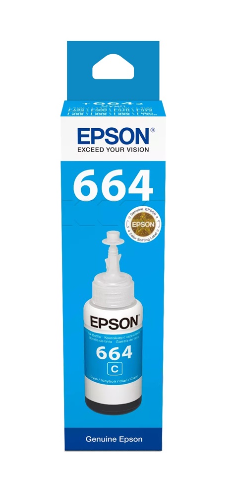 Epson C13T66424A T6642 70ml EcoTank kompatibilis cián tintapalack
